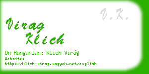 virag klich business card